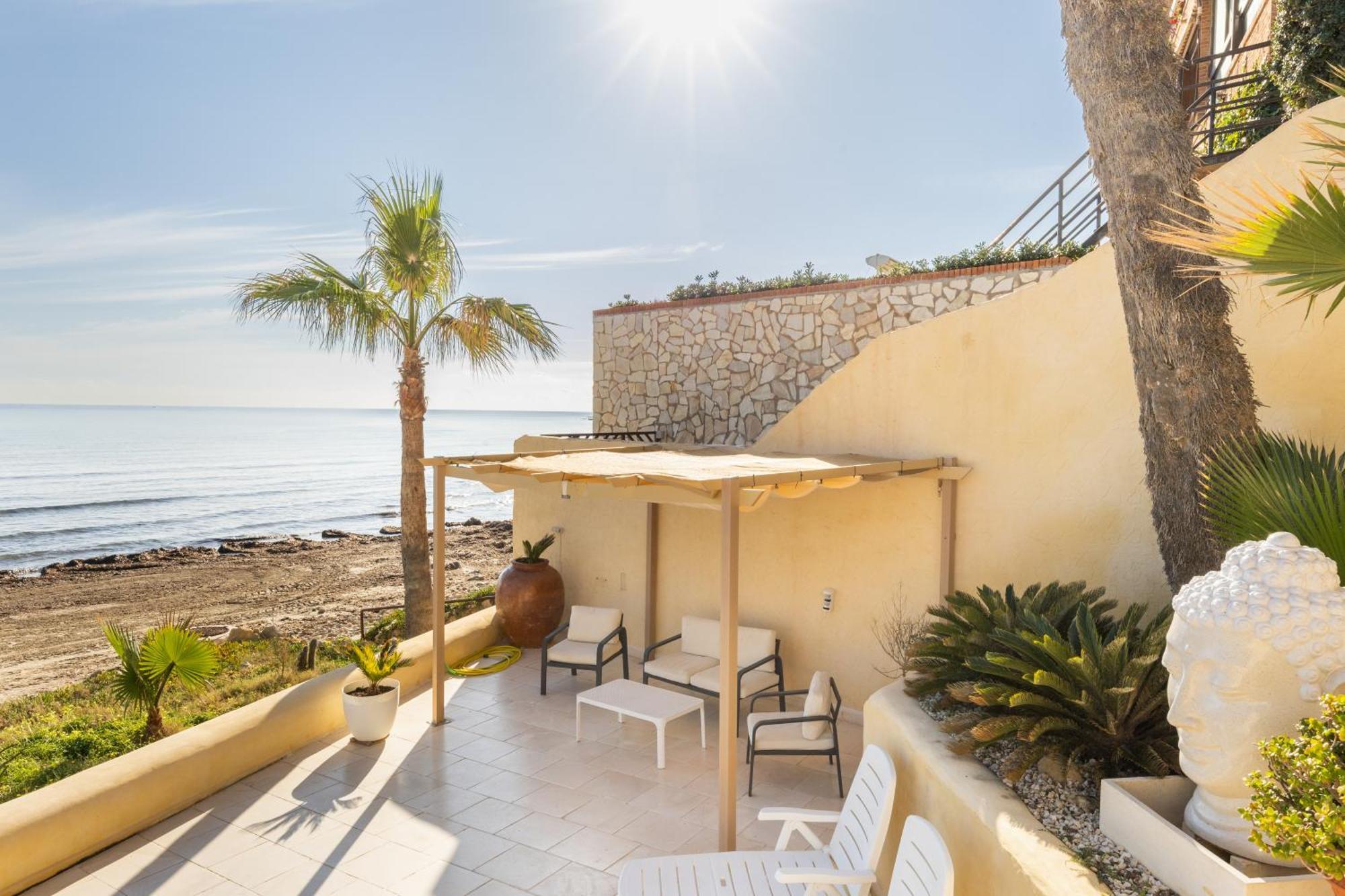 Maravilloso Apartamento Amanecer Cabo A Pie De Playa Y Mar En Chalet Roquetes Аликанте Екстериор снимка